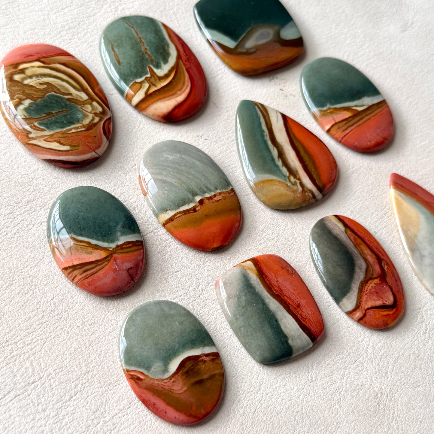 31-48mm Scenic Polychrome Jasper Cabochon Smooth - Choose your Stone (W15)
