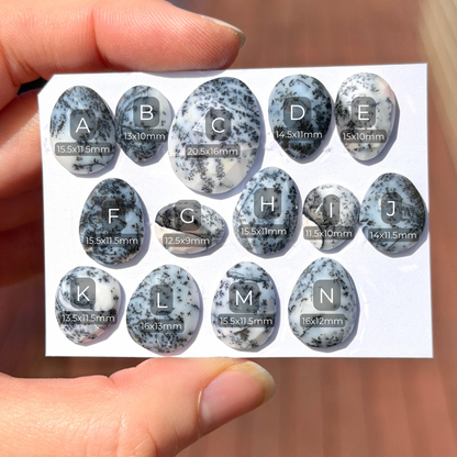 Dendritic Opal Agate Cabochon Rose cut - Choose your Stone (W4)