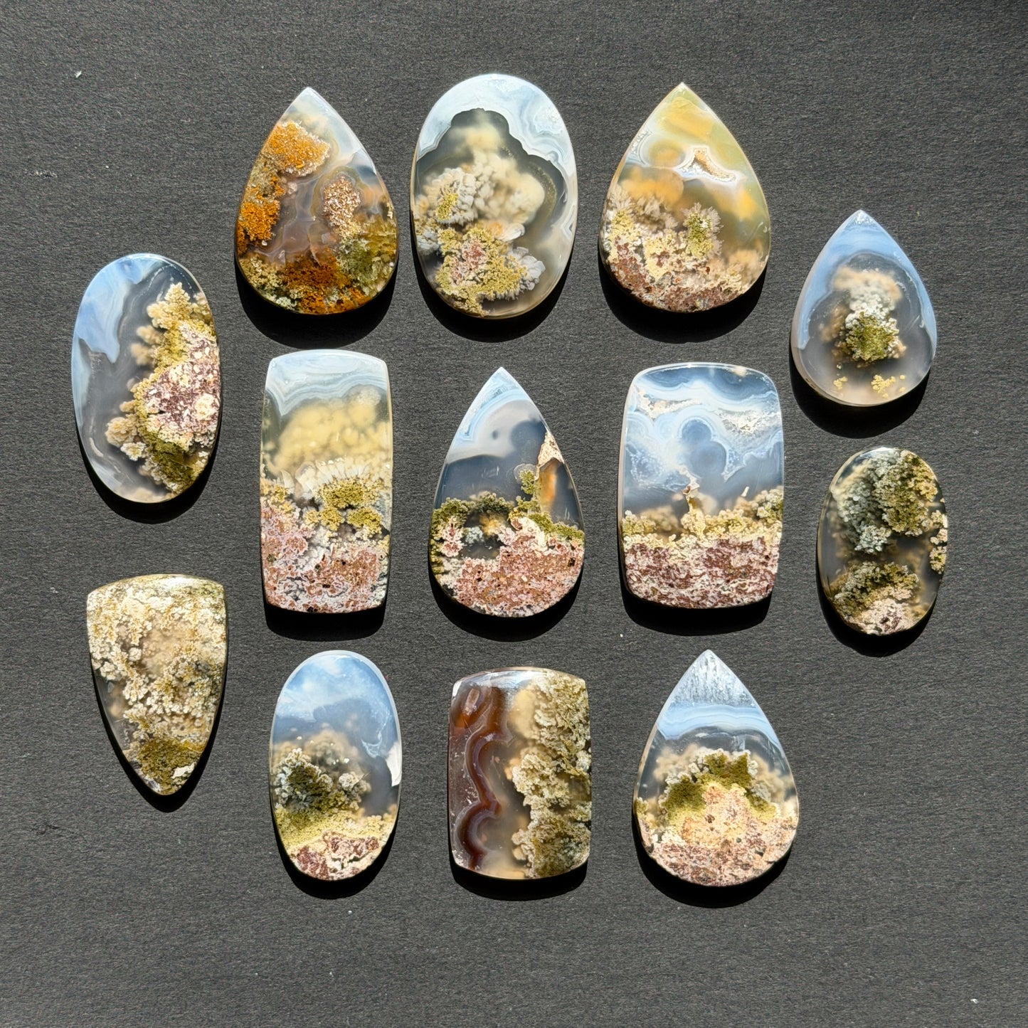 24-32mm Banded Moss Agate Cabochon Smooth - Choose your Stone (W9)