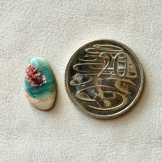 ‘Shark Bay, Western Australia' Imperial Jasper Cabochon - 19mm x 11mm (W3)