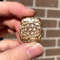 Golden Sunstone Flower Carved Rectangle Cabochon - 24.5mm x 21mm - W3