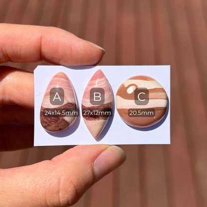 Australian Pink Opal Cabochon Smooth  - Choose your Stone (W12)