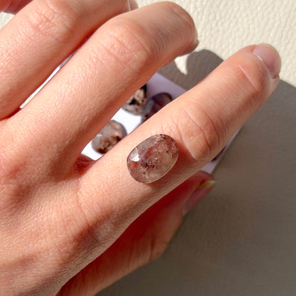 Garnet in Quartz Cabochon Rose Cut - Choose your Stone (W4)