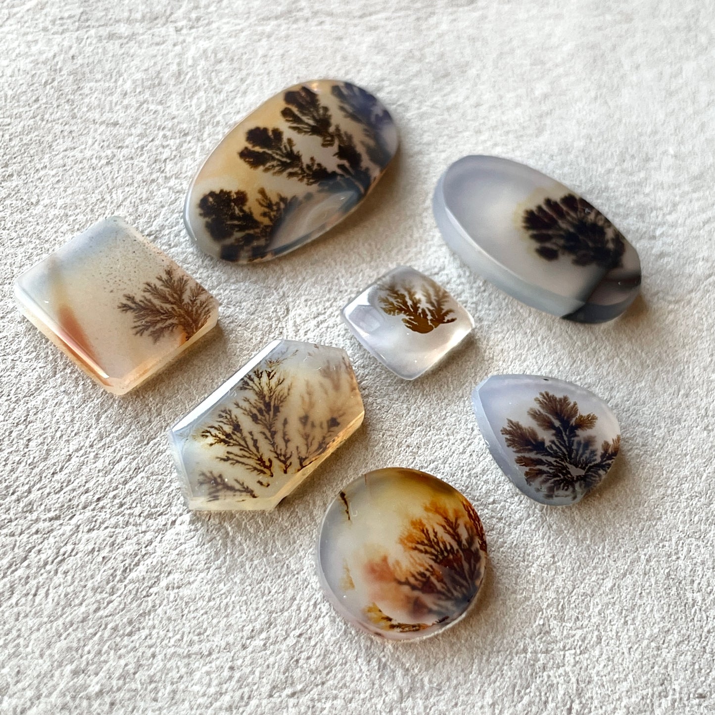 8-22mm Scenic Dendritic Agate Cabochon Smooth - Choose your Stone (H)