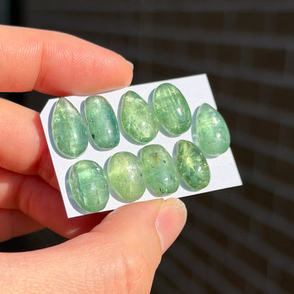 12-15mm Mint Green Kyanite Cabochon Smooth - Choose your Stone (W1)