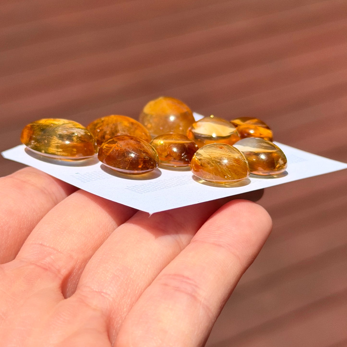 High-domed Brandy Citrine Cabochon Smooth Oval - Choose your Stone (W3-EY)