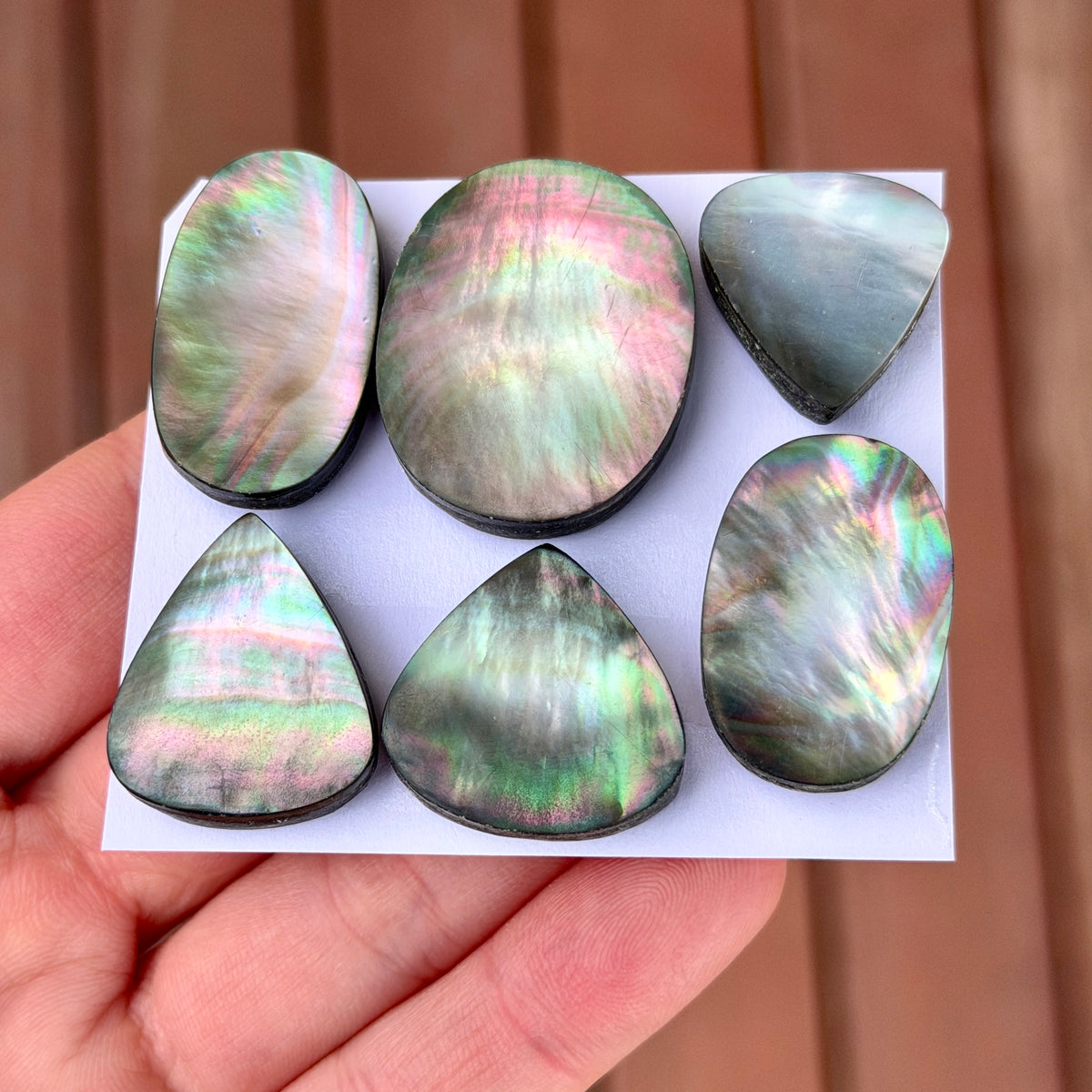 Tahitian Black Mother of Pearl Cabochon Smooth - Choose your Stone (E6)