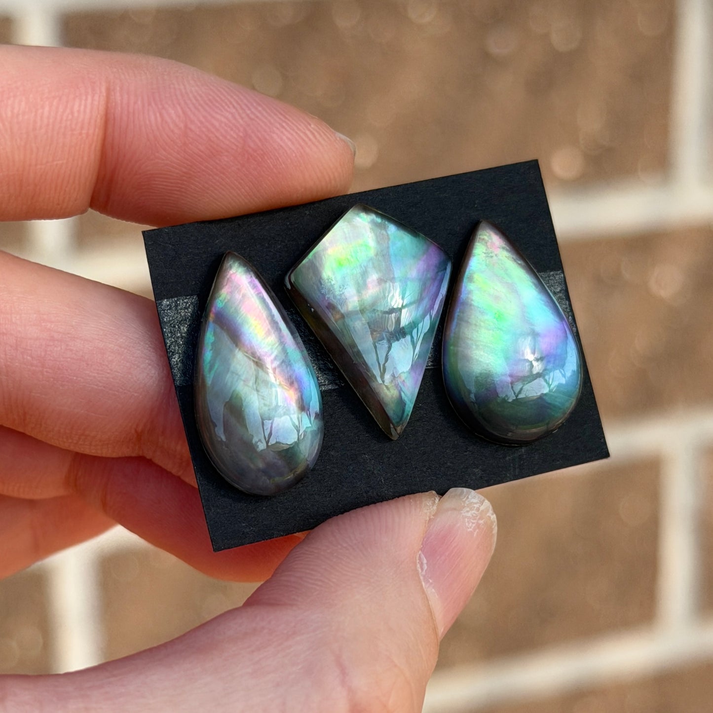 Tahitian Black Pearl Cabochon Doublet, Smooth - Choose your Stone (W5)