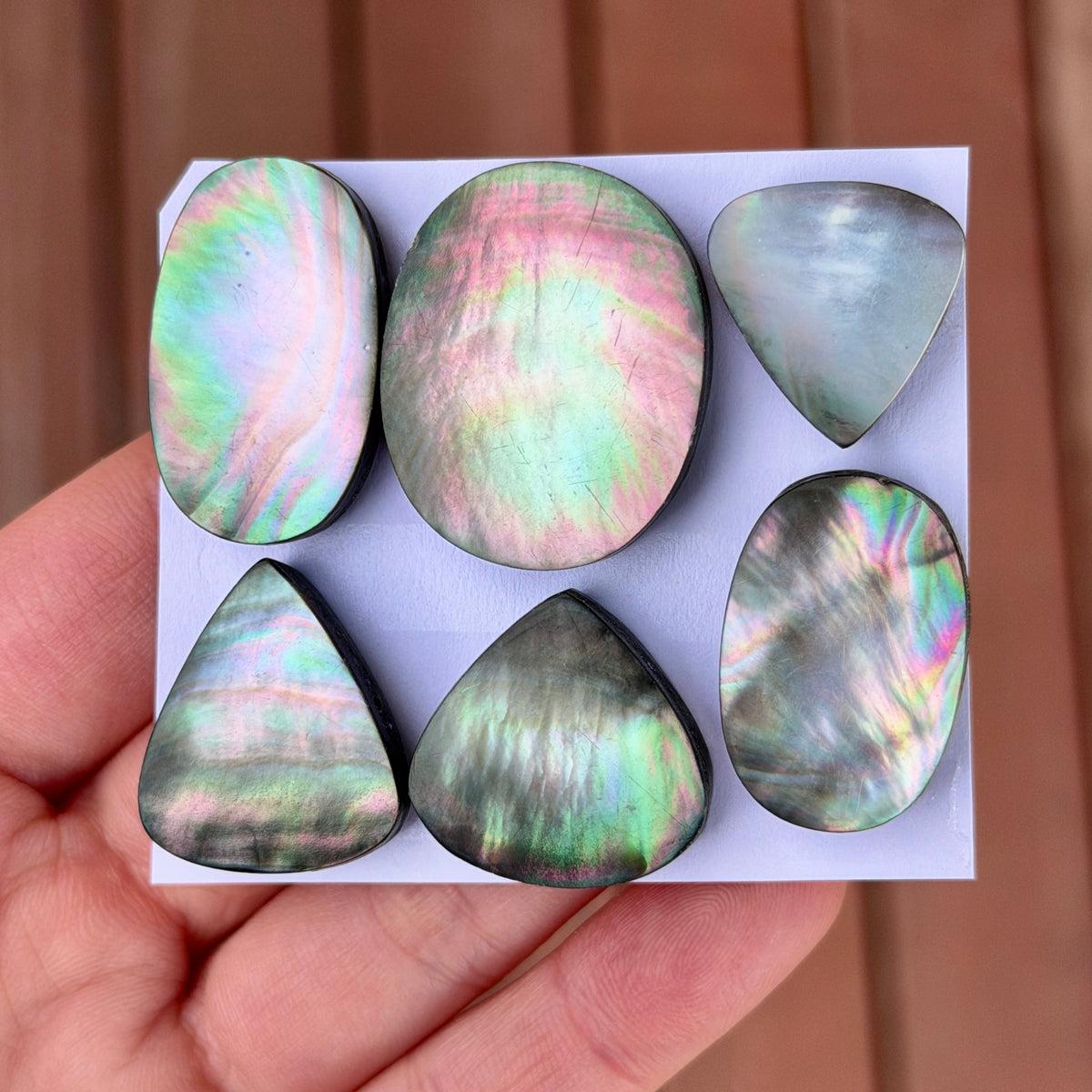 Tahitian Black Mother of Pearl Cabochon Smooth - Choose your Stone (E6)
