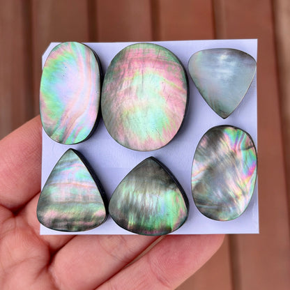 Tahitian Black Mother of Pearl Cabochon Smooth - Choose your Stone (E6)