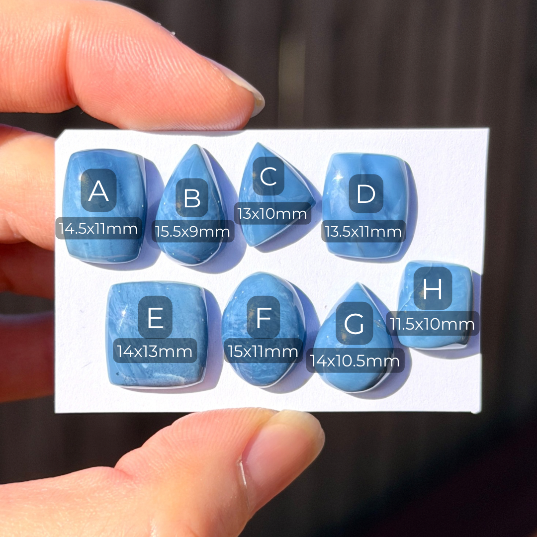Mini Owyhee Blue Opal Cabochon Smooth - Choose your Stone (W15)