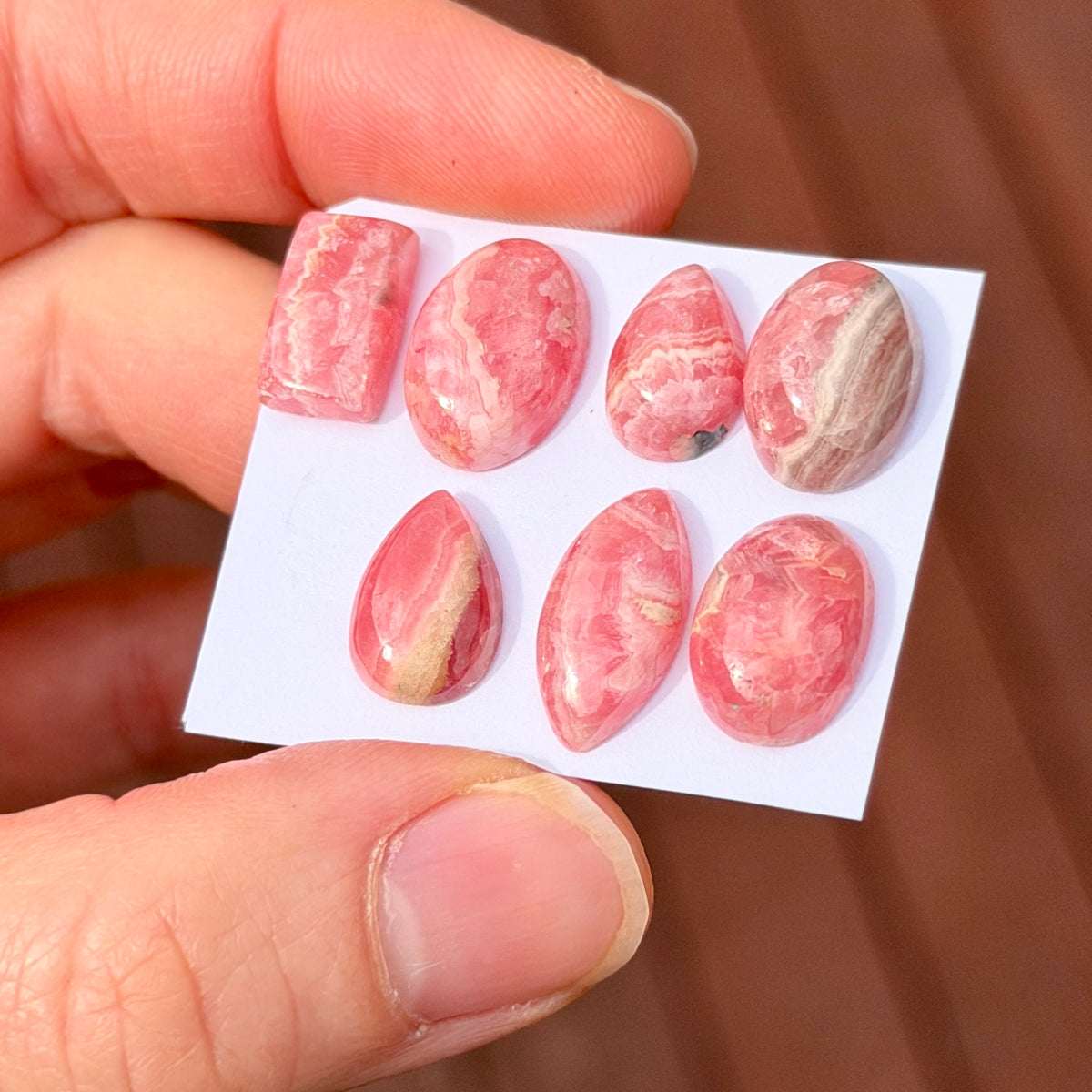 Mini Rhodochrosite Cabochon Smooth - Choose your Stone (W17)