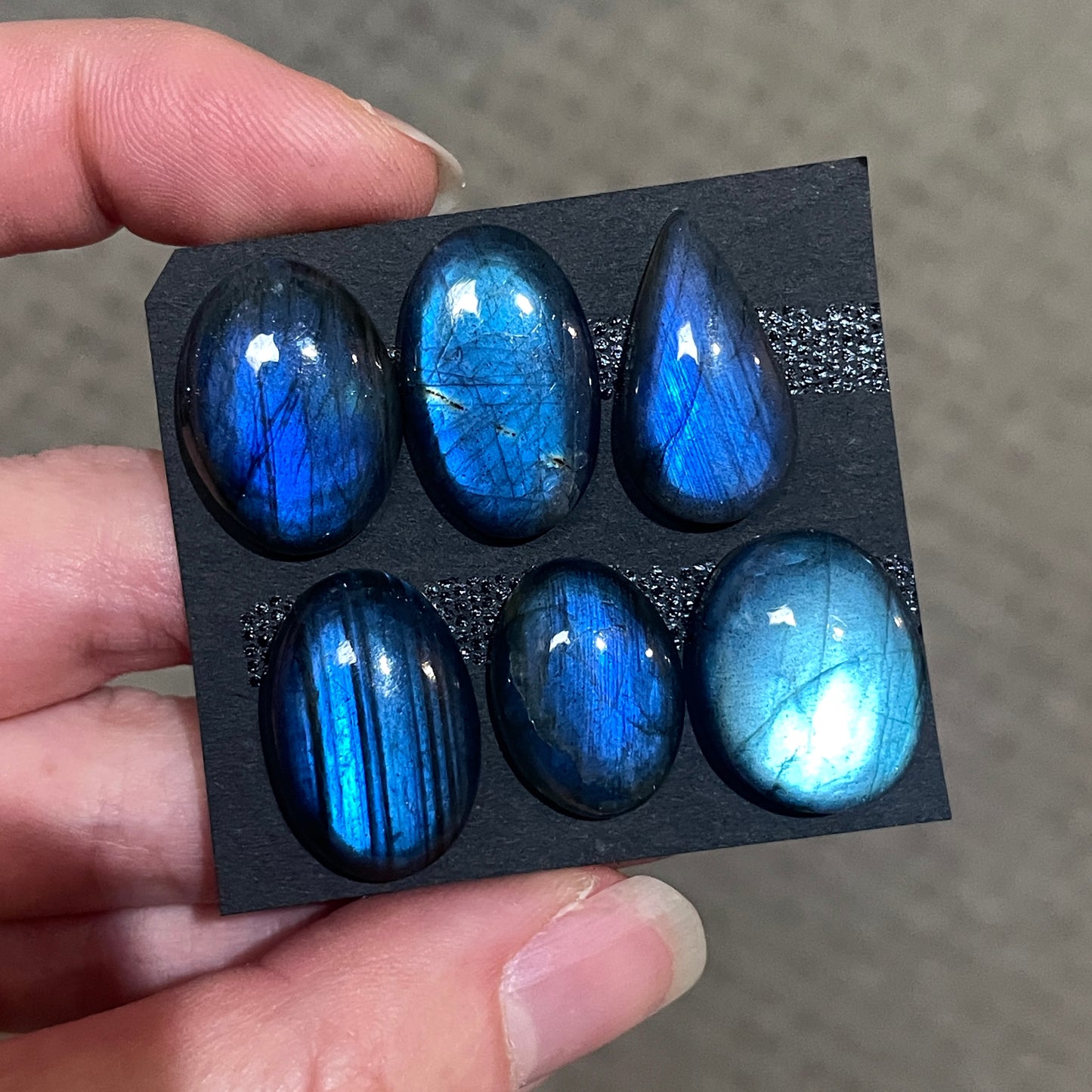 18-21mm Blue Labradorite Cabochon Smooth - Choose your Stone (W11)