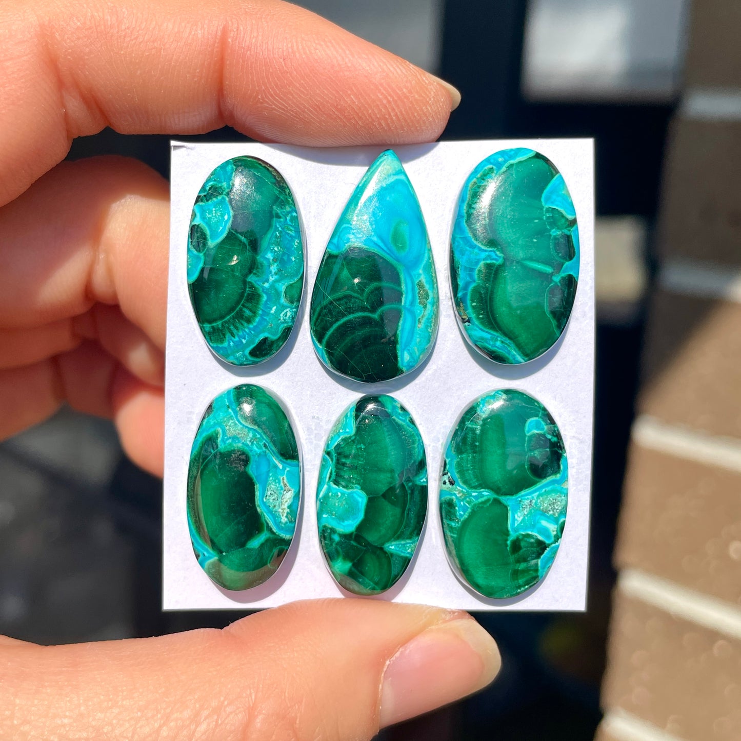 Malachite Chrysocolla Cabochon Smooth - Choose your Stone (W6)