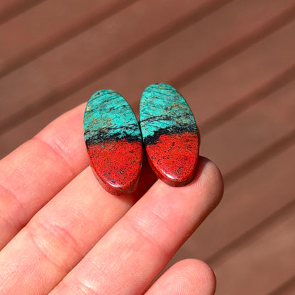 Sonora Sunrise/Sunset Cabochon Pair - Oval 31mm x 13mm (W17)
