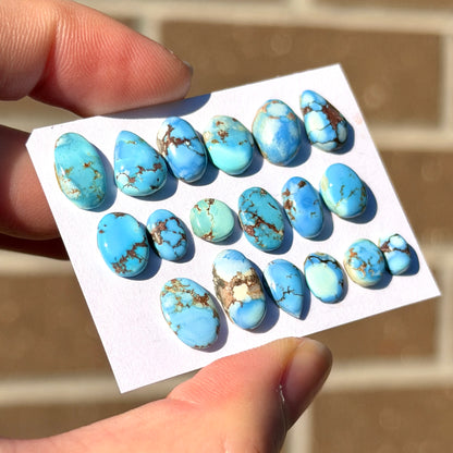 6-12mm Mini Golden Hills Turquoise Cabochon Smooth - Choose your Stone (W14)