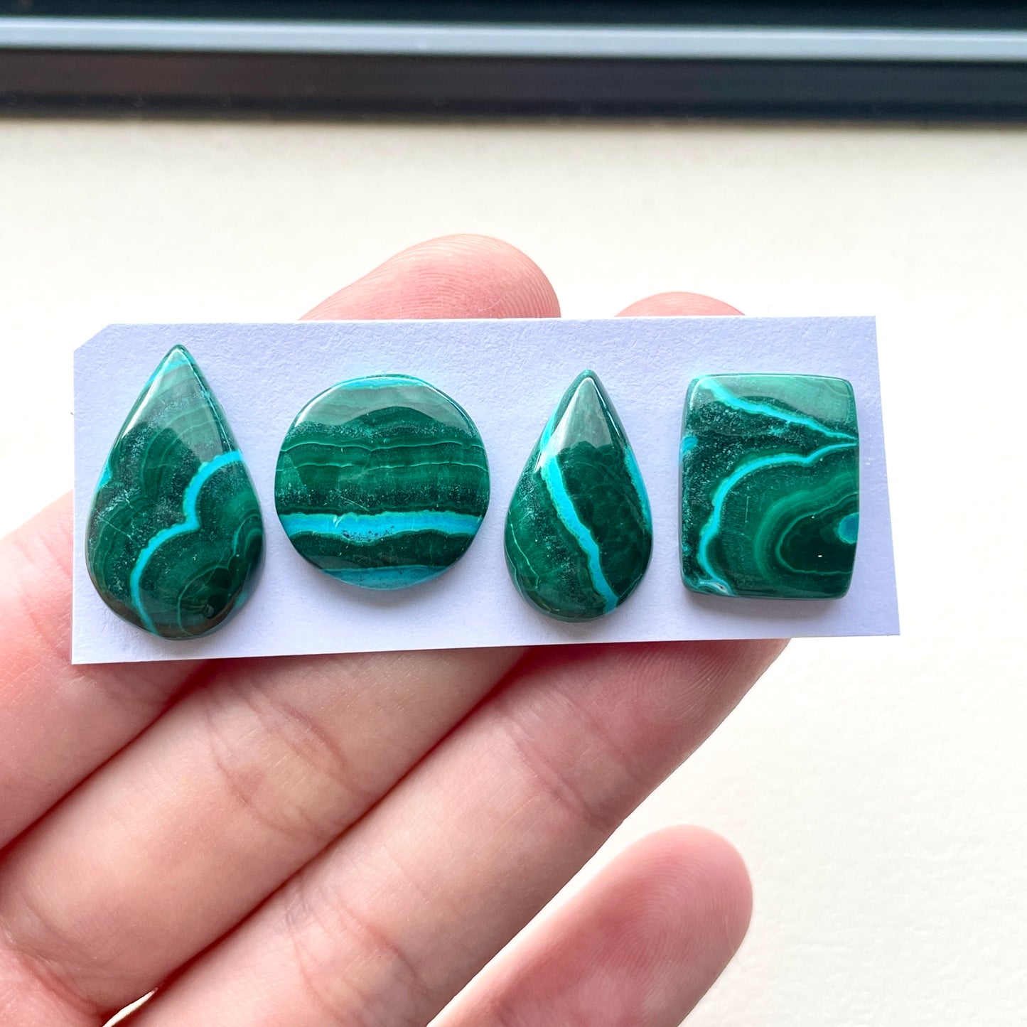15-21mm Malachite Chrysocolla Cabochon Smooth - Choose your Stone (W9)