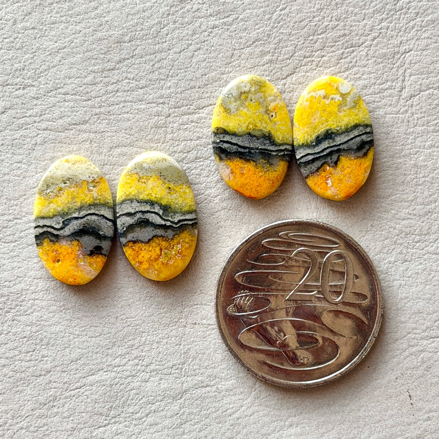 Bumbleebee Jasper Cabochon Pairs - Choose your Pair (W3)