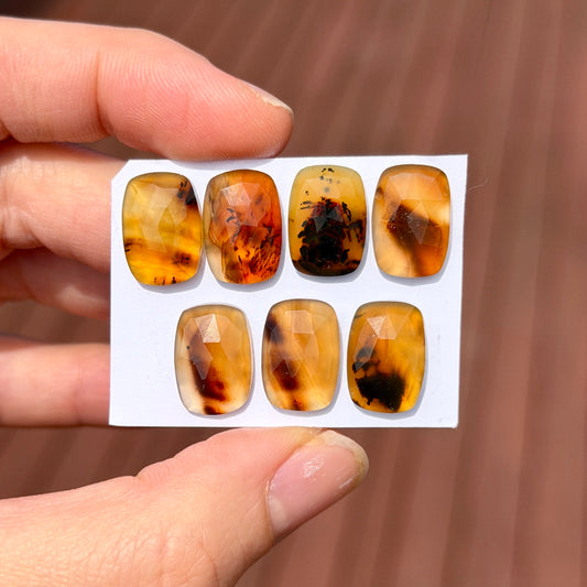 Montana Agate Rectangle Cabochon Rosecut - 14x10mm - Choose your Stone (W8)