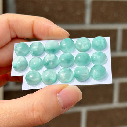10mm Chatoyant Green Hemimorphite Round Cabochon Smooth  - Choose your Stone (W2)
