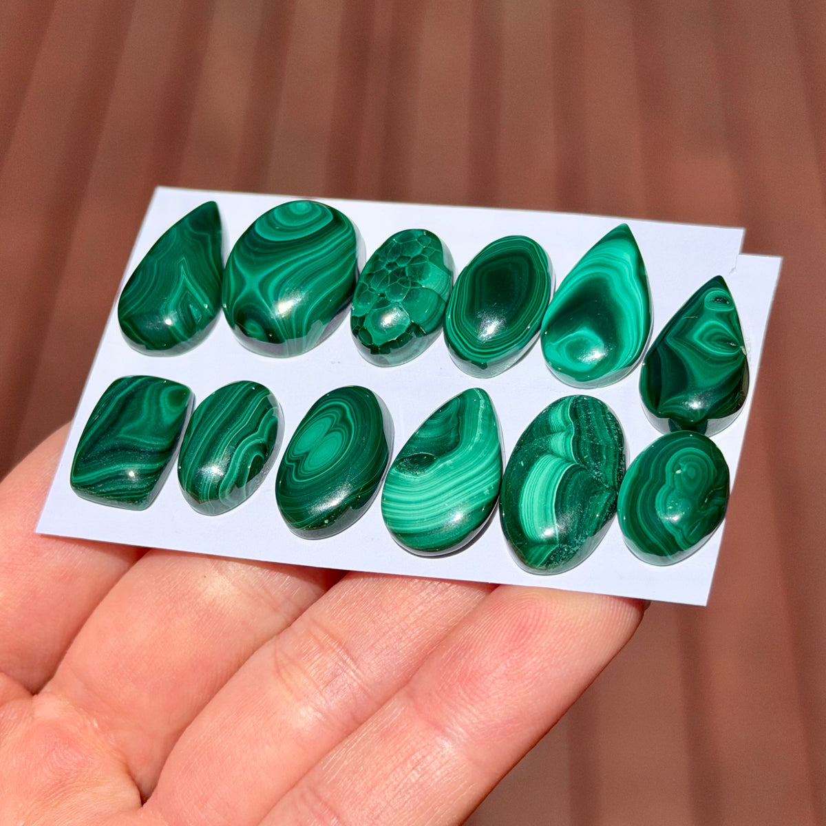 Mini Malachite Cabochon Smooth - Choose your Stone (W17)