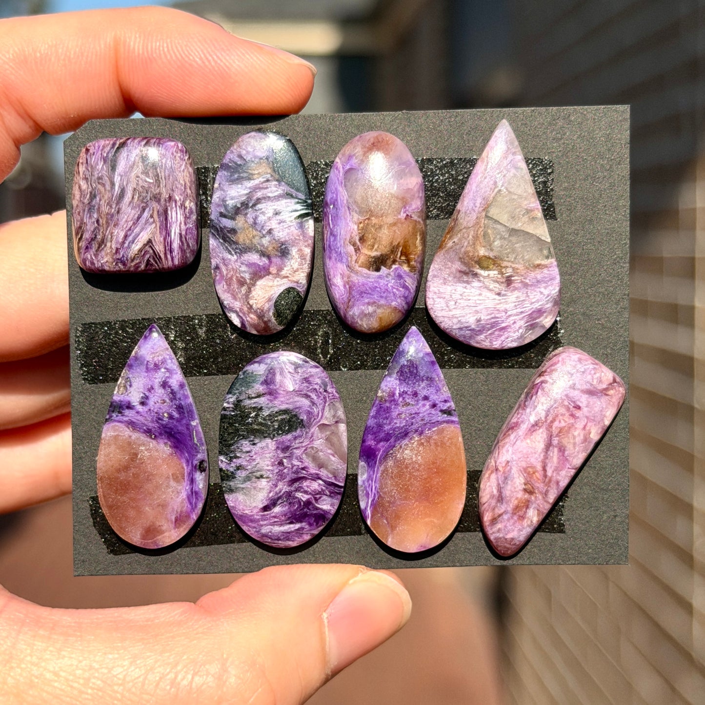17-29mm Charoite Cabochon Smooth - Choose your Stone (W16-B)
