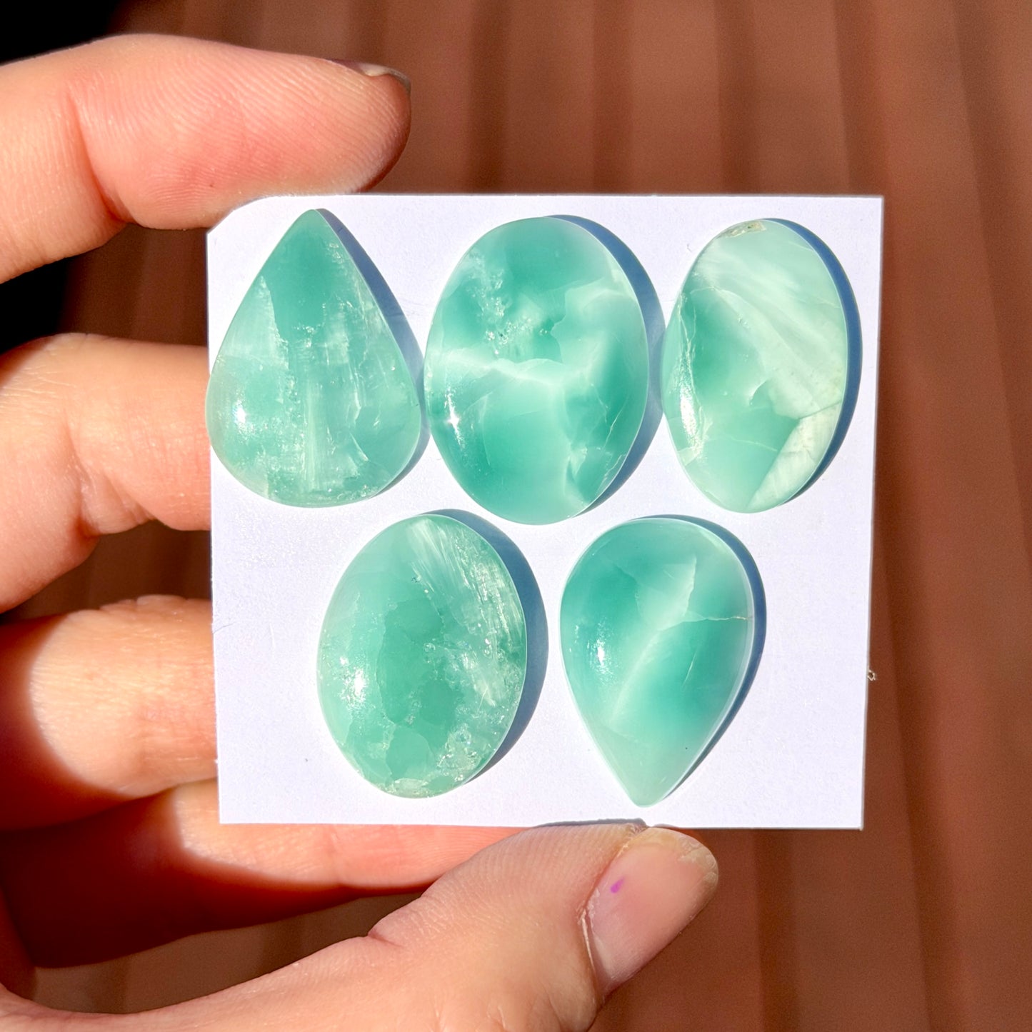 22-24mm Chatoyant Hemimorphite Cabochon Smooth  - Choose your Stone (W6)