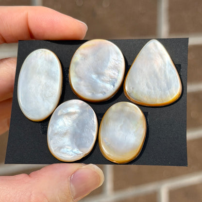 26-33mm Mother of Pearl Cabochon Smooth - Choose your Stone (W17)