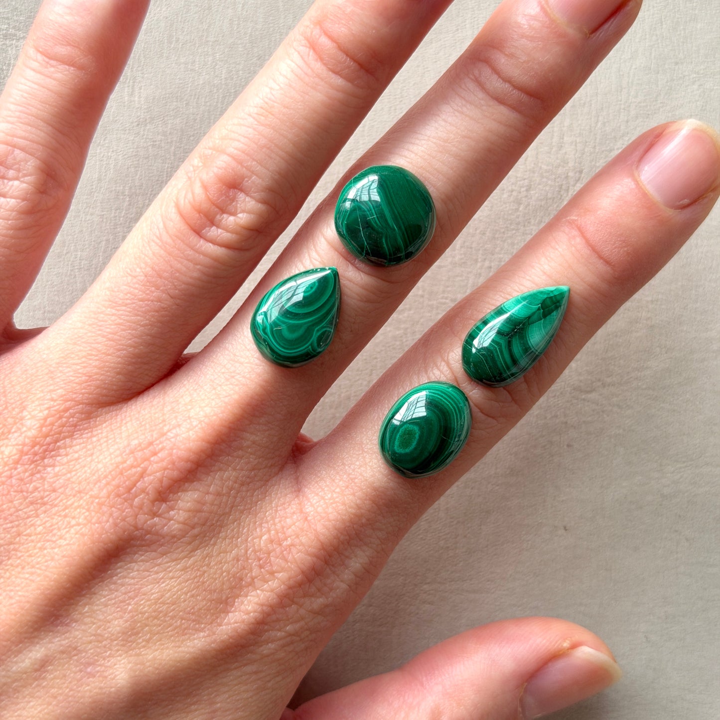 13-22mm mini Malachite Cabochon Smooth - Choose your Stone (W1)