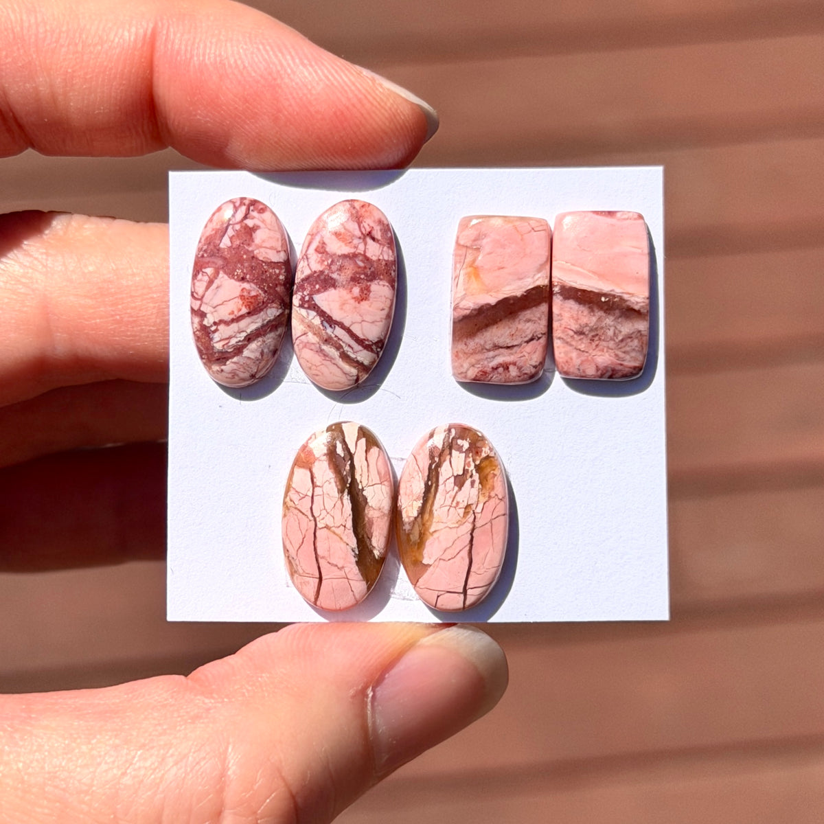 Australian Pink Opal Cabochon Pairs - Choose your Pair (W17)