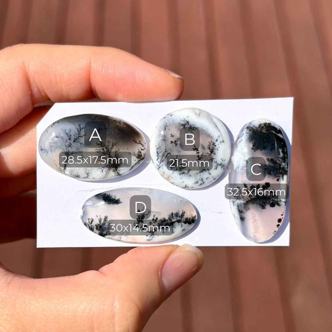 ‘Scenic’ Dendritic Opal Agate Cabochon Smooth - Choose your Stone (W8)