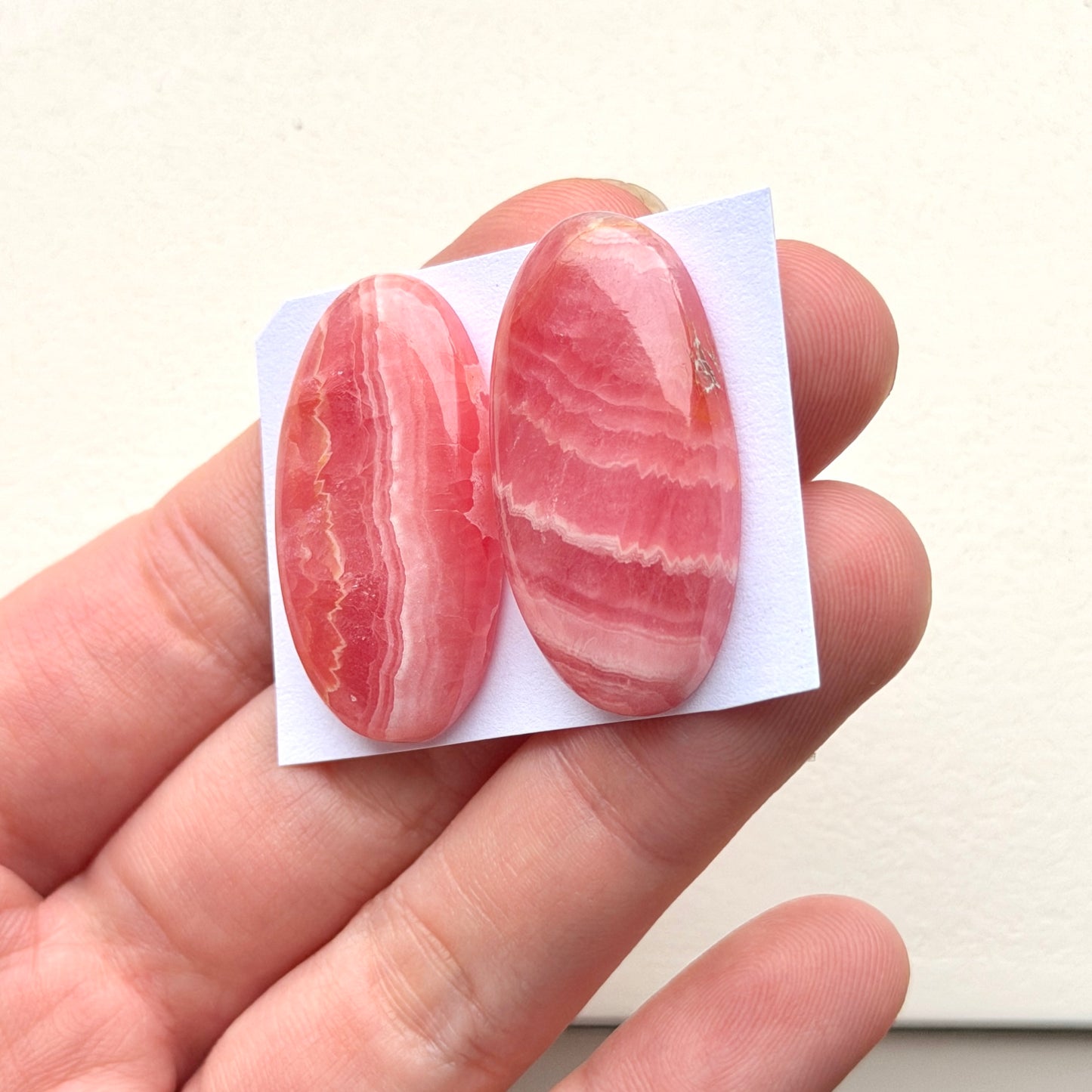 32-33mm Rhodochrosite Cabochon Smooth - Choose your Stone (W3)