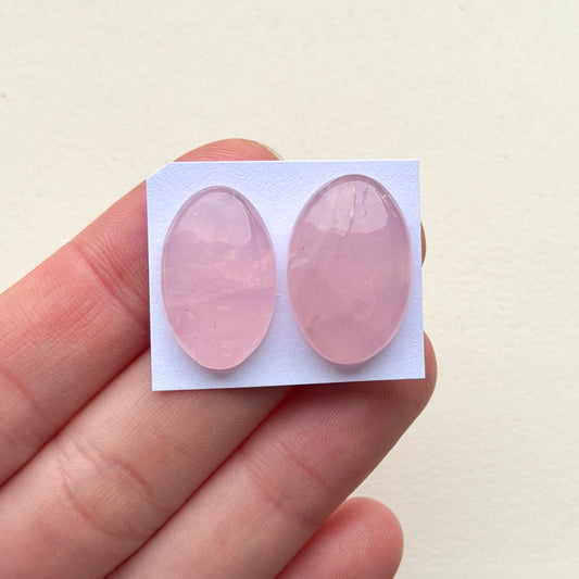 20-22mm Rose Quartz Cabochon Smooth  - Choose your Stone (W4)