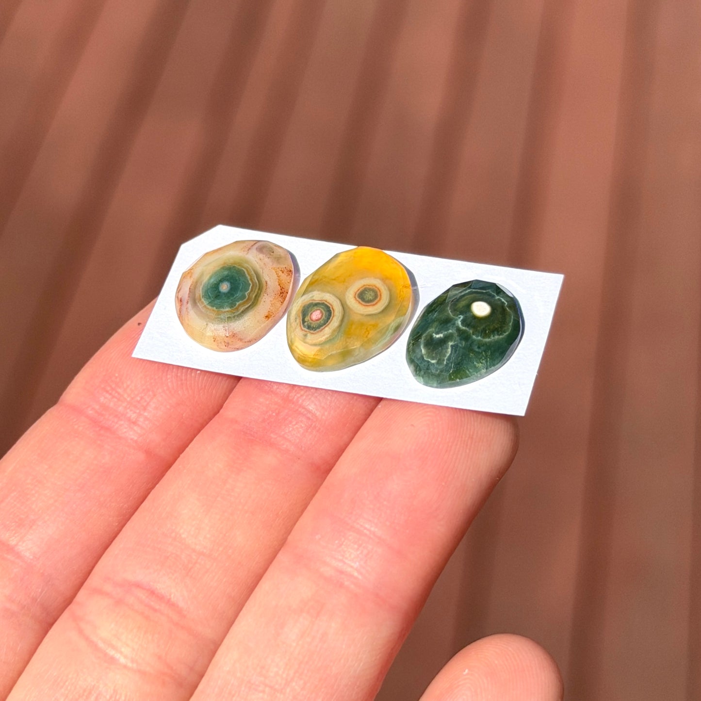 13-15mm Ocean Jasper Cabochon Rose cut - Choose your Stone (W11)