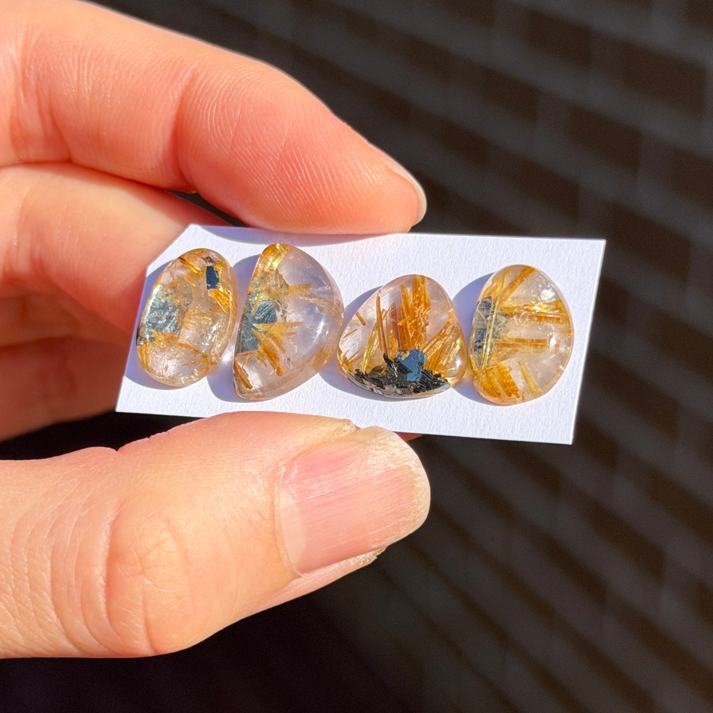 'Starburst' Gold Rutilated/Rutile Quartz Cabochon Smooth - Choose your Stone (W5)