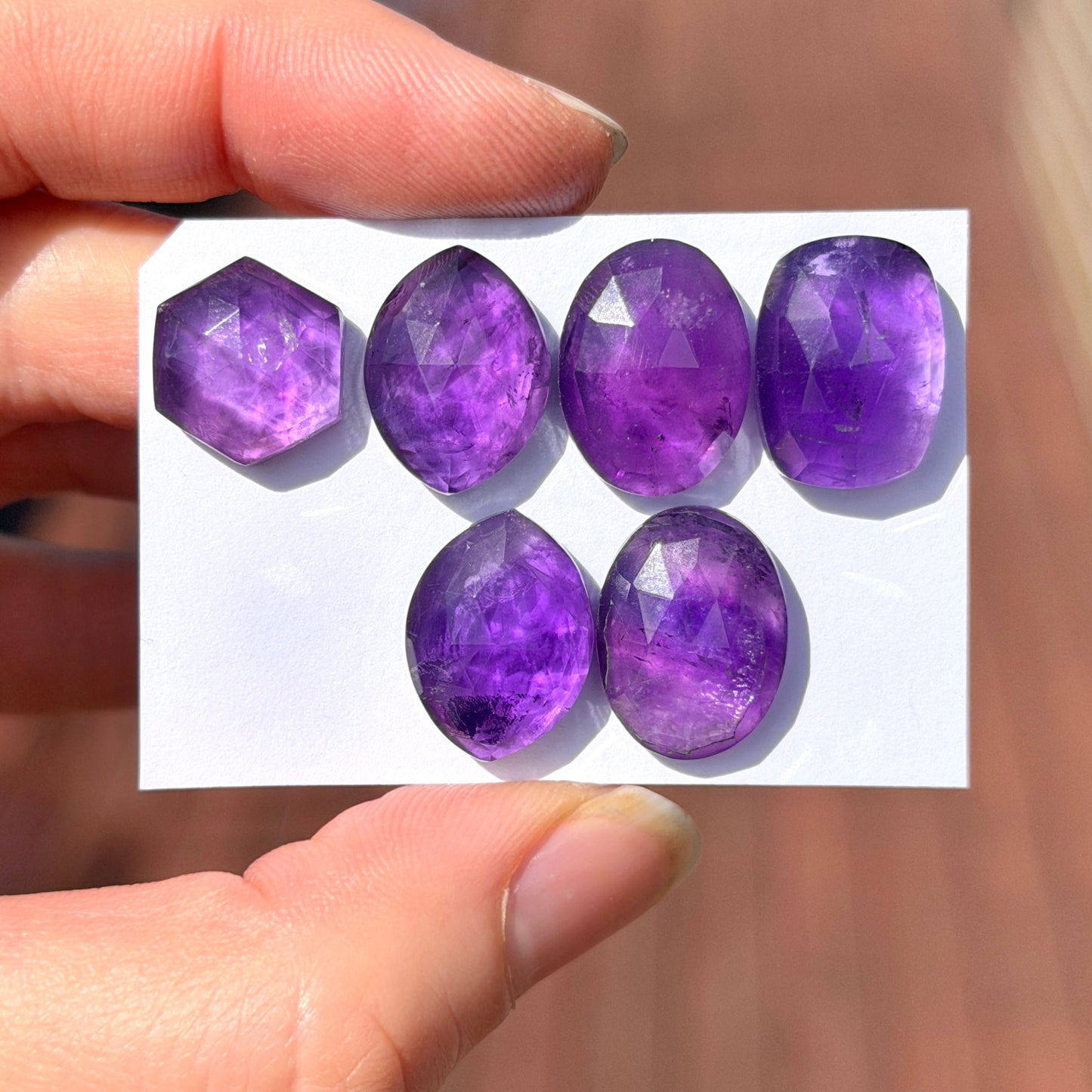 Brazilian Amethyst (High dome) Cabochon Rose cut - Choose your Stone (W10)