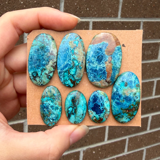 21-36mm Shattuckite (with Azurite) Cabochon Smooth - Choose your Stone - W11