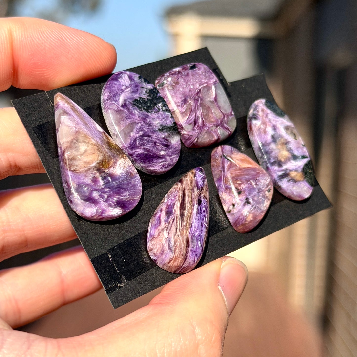 20-30mm Charoite Cabochon Smooth - Choose your Stone (W16-A)