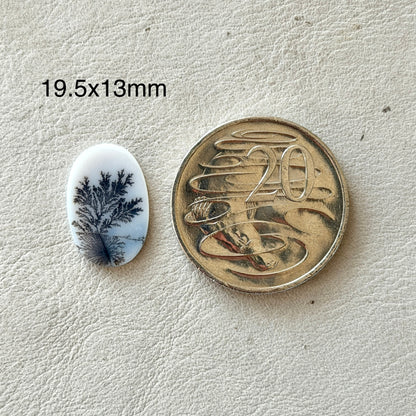 ‘Winter Solace’ Scenic Agate Oval Cabochon - 19.5mm x 13mm (W16)