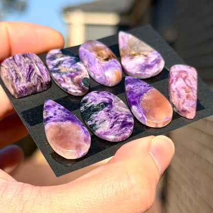 17-29mm Charoite Cabochon Smooth - Choose your Stone (W16-B)
