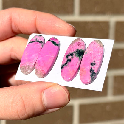 Pink Cobalto Calcite Cabochon Pairs Smooth - Choose your Pair (W11)