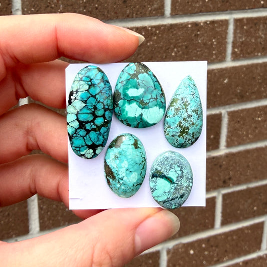 18-28mm Tibetan Turquoise Cabochon Smooth  - Choose your Stone (W11)