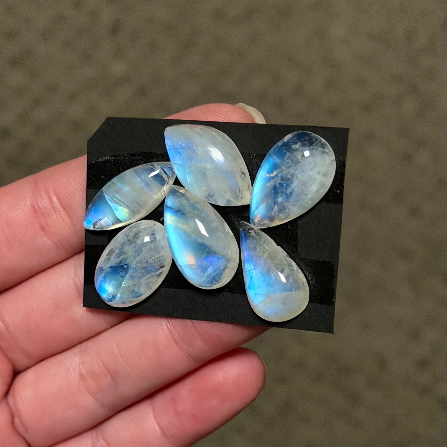 18-22mm High-Grade Rainbow Moonstone Cabochon Smooth - Choose your Stone (W15)