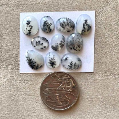 Translucent Dendritic Opal Agate Cabochon Rose Cut - Choose your Stone (W2)