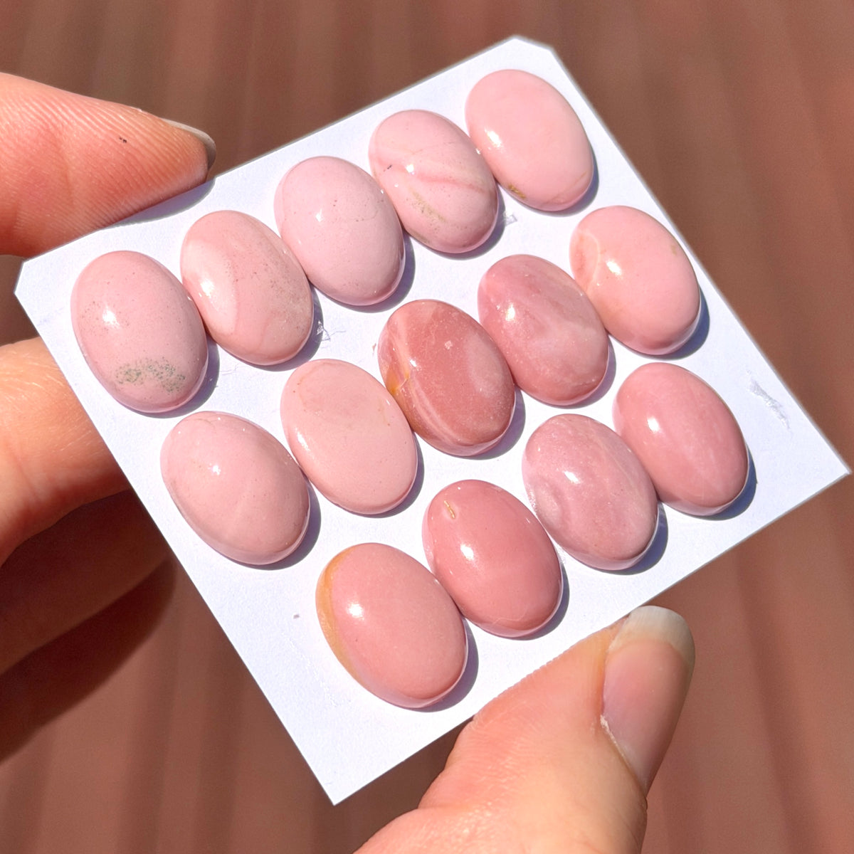 Australian Pink Opal Cabochon Oval Smooth 14x10mm - Choose your Stone (W17)