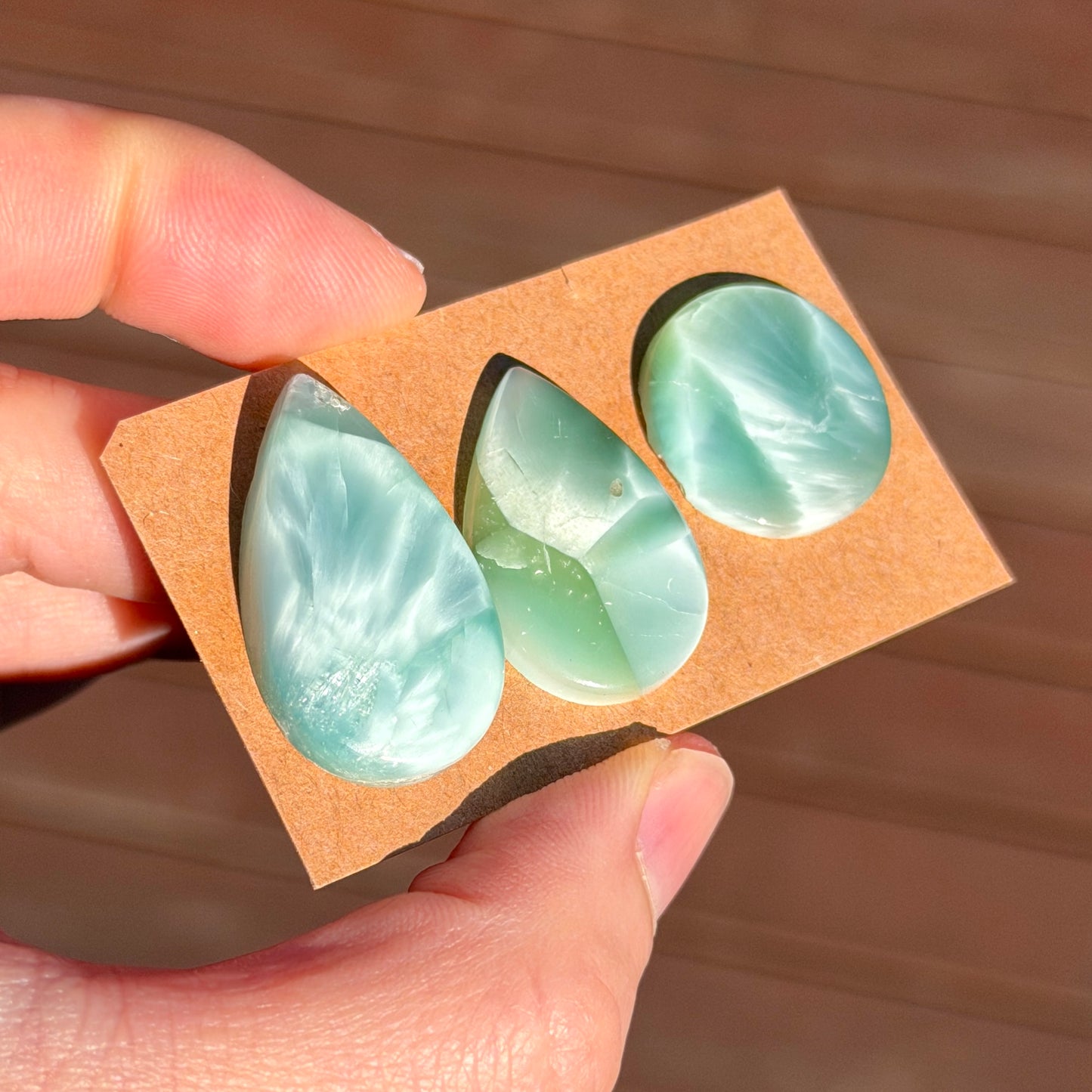 20-30mm Chatoyant Hemimorphite Cabochon Smooth  - Choose your Stone (W11)