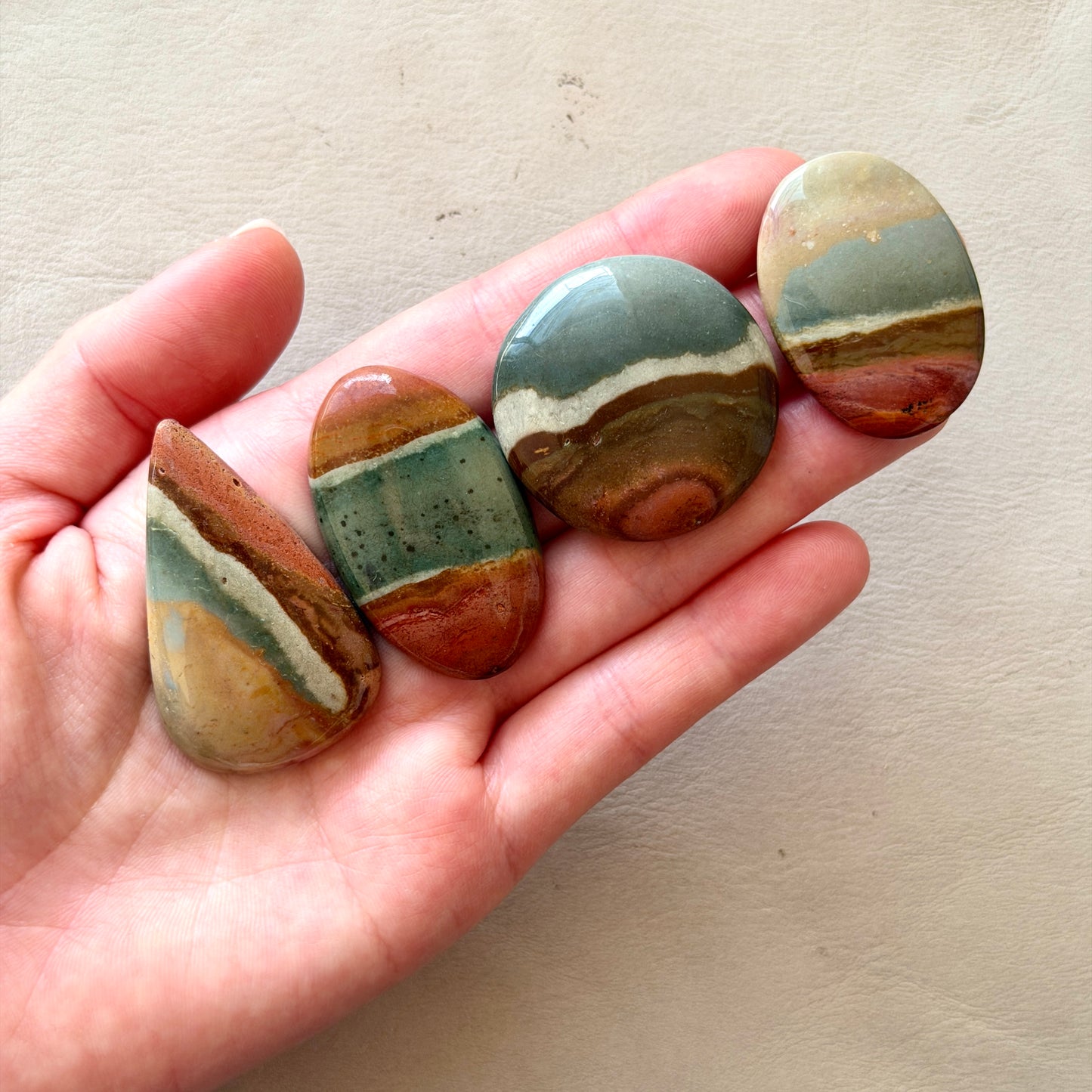35-45mm Scenic Polychrome Jasper Cabochon Smooth - Choose your Stone (W16)
