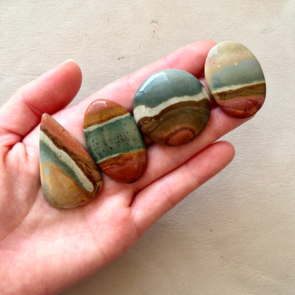 35-45mm Scenic Polychrome Jasper Cabochon Smooth - Choose your Stone (W16)