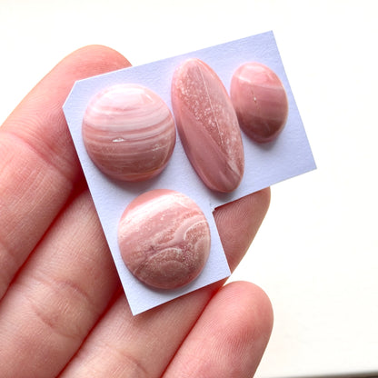 14-23mm Australian Pink Opal Cabochon Smooth  - Choose your Stone (W12)