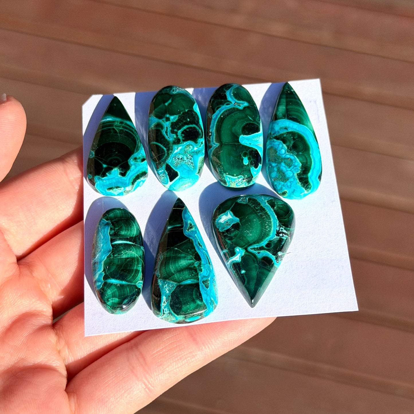 Malachite Chrysocolla Cabochon Smooth - Choose your Stone (W6)